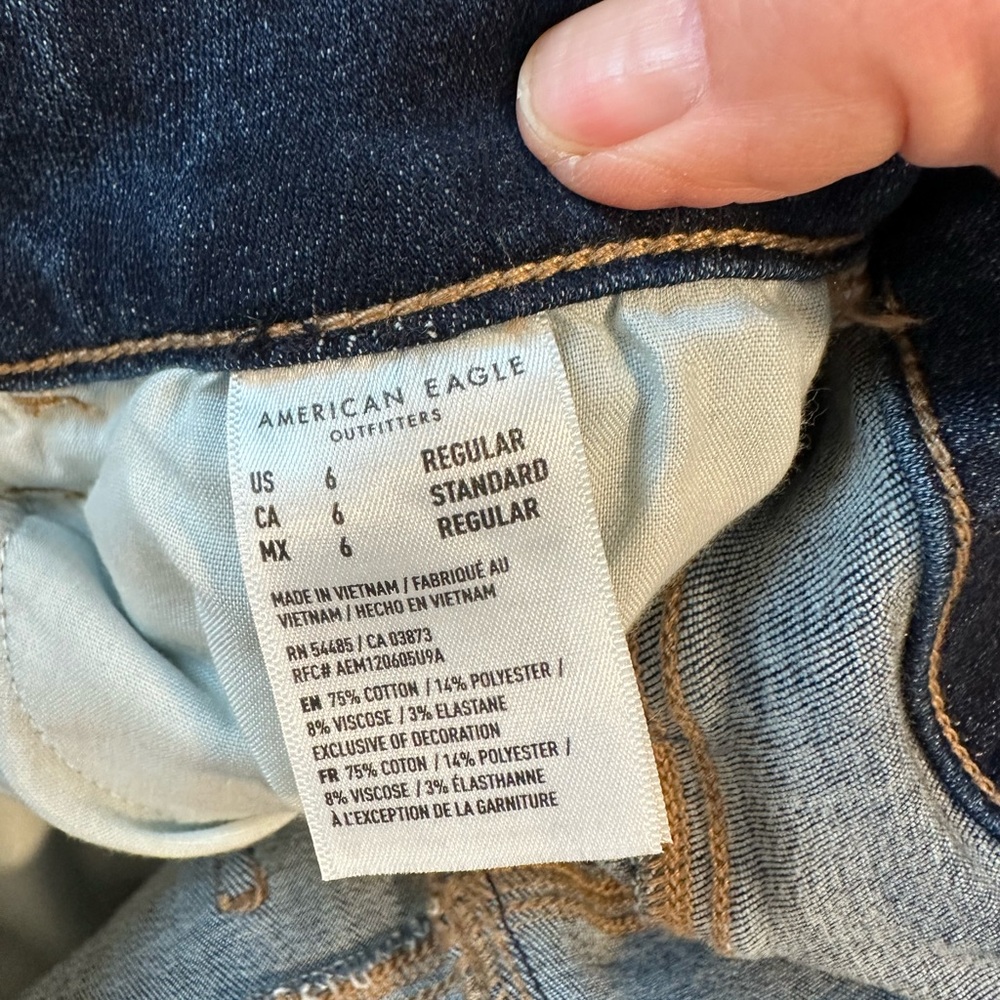 American Eagle Outfitters Dark Blue Skinny Jeggings - Picture 4 of 8